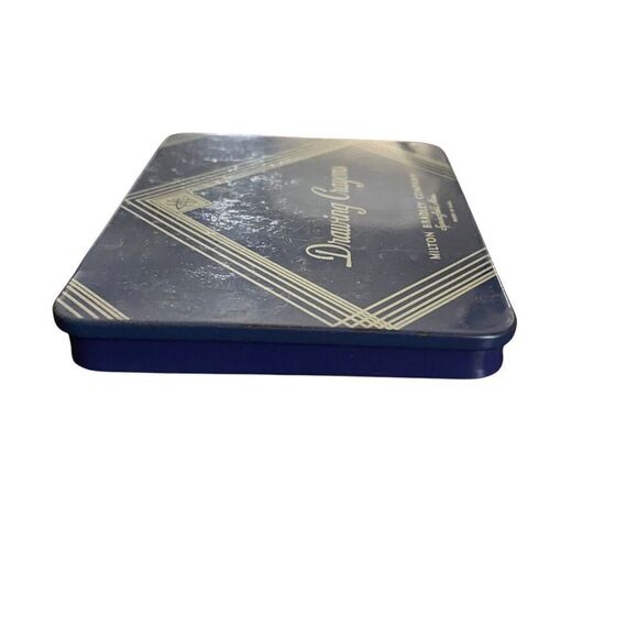 Vintage Milton Bradley Company Drawing Crayons and Blue Metal Tin - Picture 8 of 9